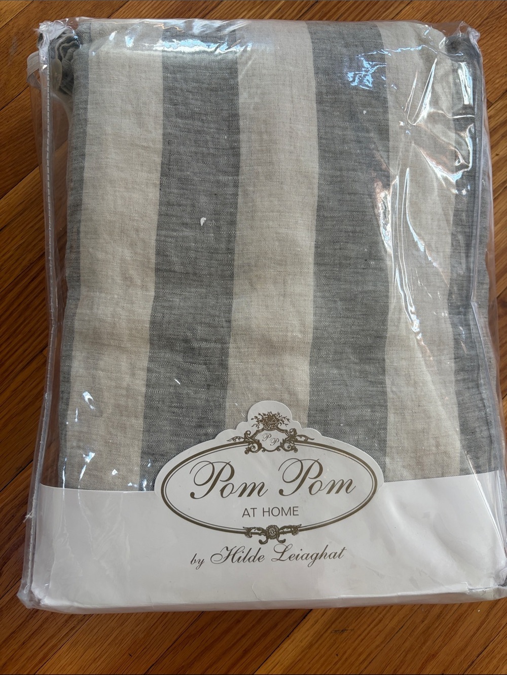 $699 POM POM At Home topanga King Duvet Cover natural/olive 100% Linen New